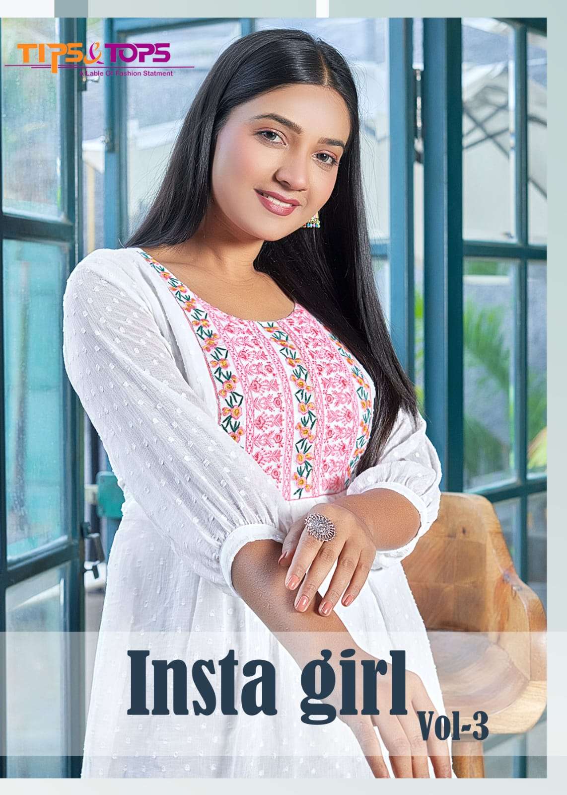 INSTA GIRL VOL-3 BY TIPS & TOPS HEAVY GEORGETTE EMBROIDERY WORK TOPS