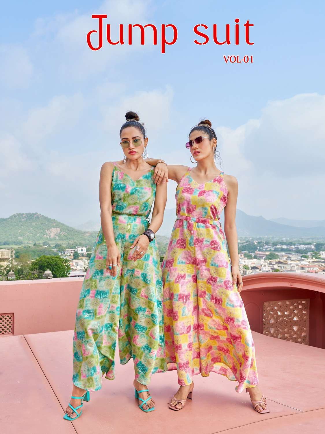 JUMP SUIT VOL-1 BY BHAVI DESIGNER 1001 TO 1004 SERIES MODAL SILK PRINT JUMP SUITS