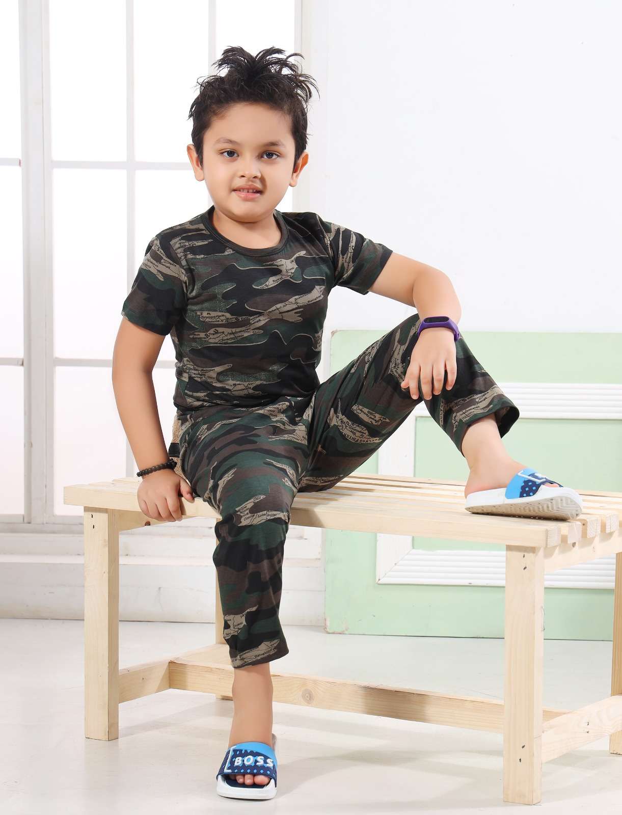 JUNIOR VOL-1 BY AQSAWHOLESALE SINKER HOSIERY FABRIC PRINT BOYS NIGHT SUITS