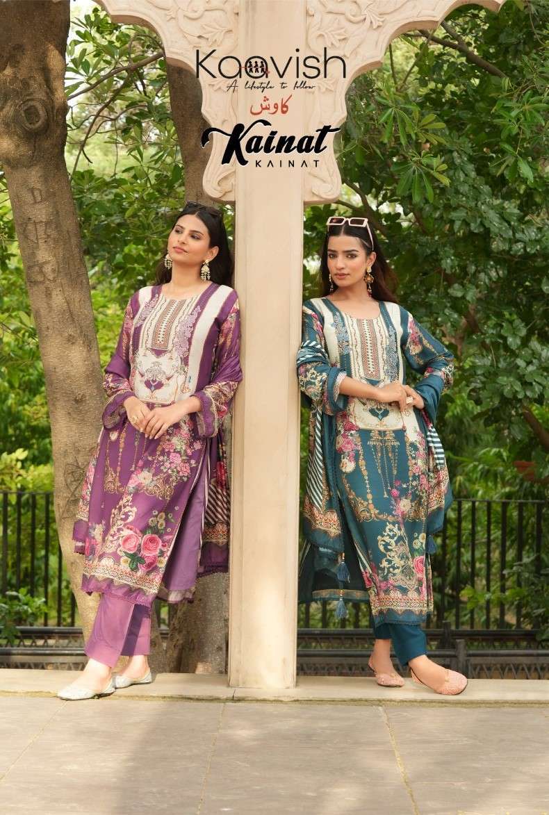 KAAVISH KAINAT BY AQSAWHOLESALE 01 TO 04 SERIES VISCOSE MUSLIN WORK PAKISTANI DRESSES