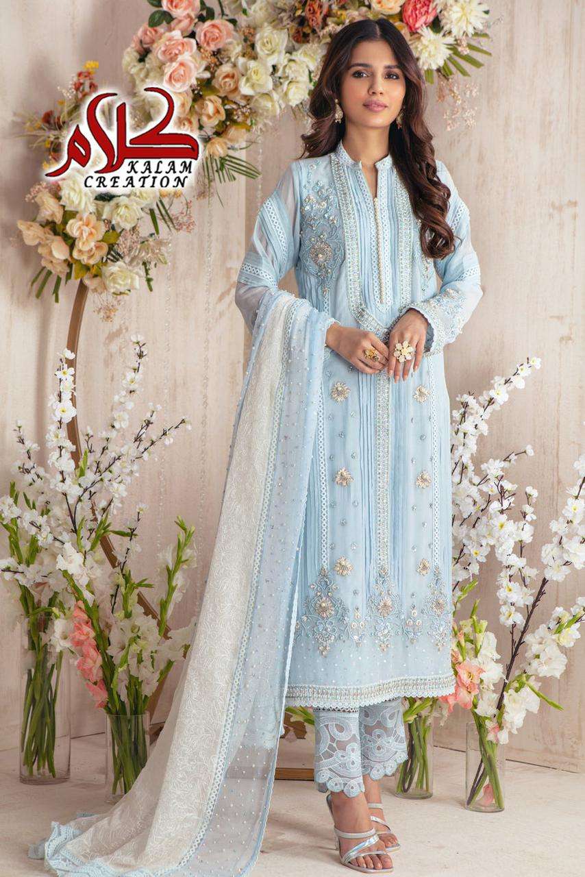 KALAM 1120 HIT DESIGN BY KALAM CREATION FAUX GEORGETTE WORK READYMADE DRESS