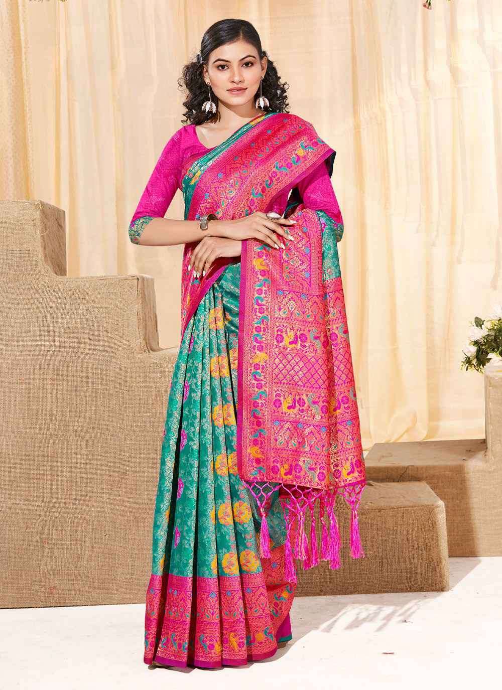 KARIGIRI BY BUNAWAT 1001 TO 1006 SERIES KANJIVARAM SILK DESIGNER SAREES