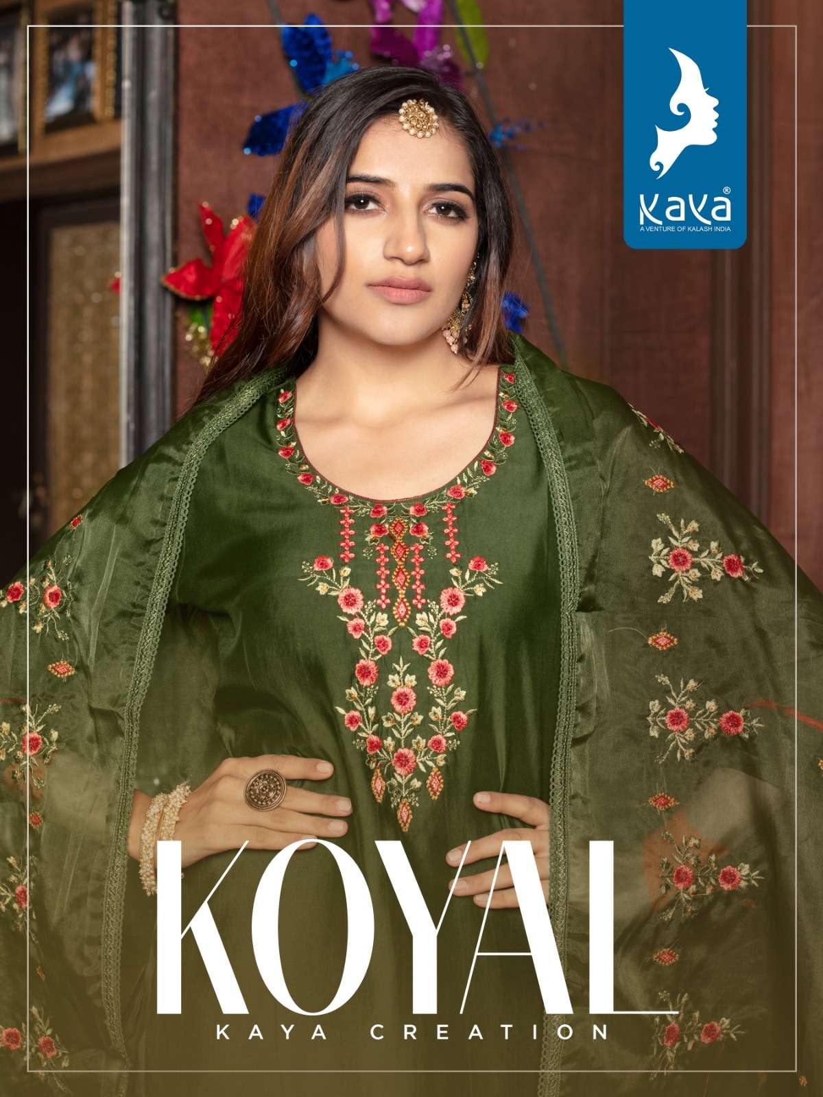 KOYAL BY KAYA 01 TO 06 SERIES ROMAN SILK EMBROIDERY READYMADE DRESSES