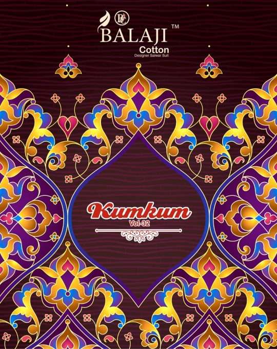 KUMKUM VOL-32 BY BALAJI COTTON 3201 TO 3220 SERIES COTTON PRINT READYMADE DRESSES