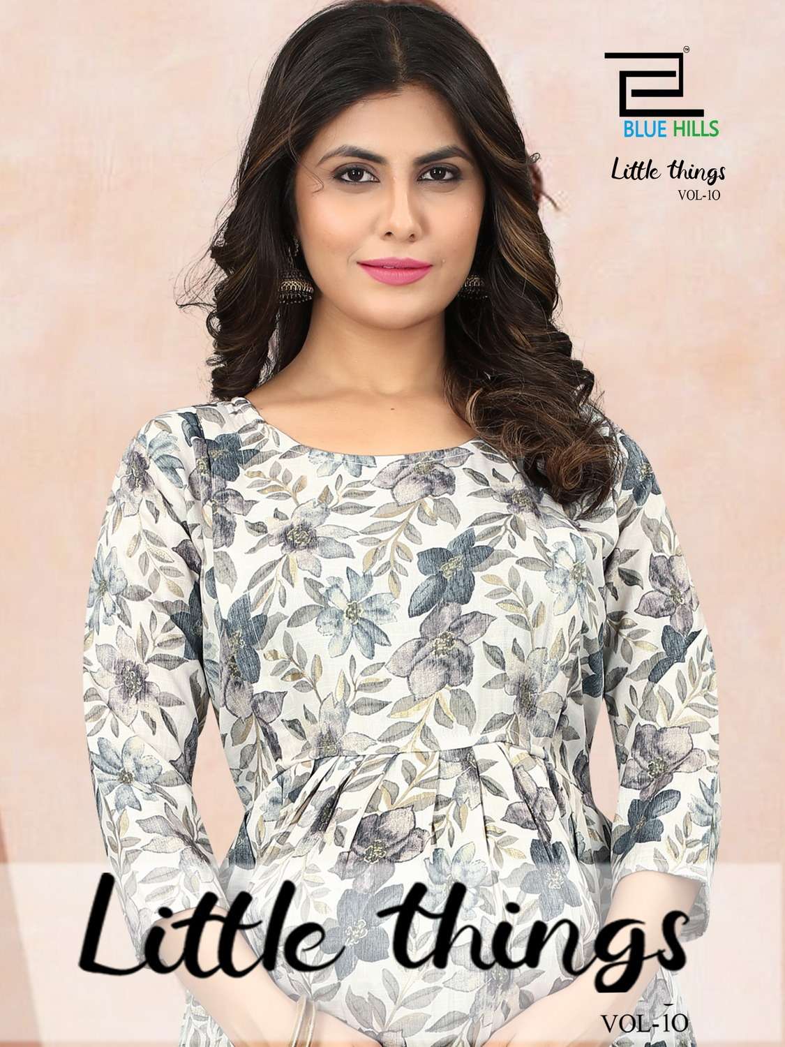 LITTLE THINGS VOL-10 BY BLUE HILLS 152-A TO 152-D SERIES RAYON PRINT WORK KURTIS