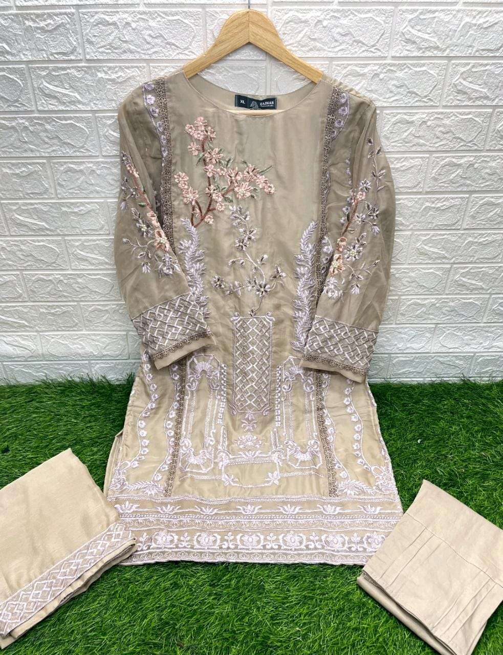 LPC VOL-1107 BY AQSAWHOLESALE ORGANZA HEAVY EMBROIDERY READYMADE PAKISTANI SUITS