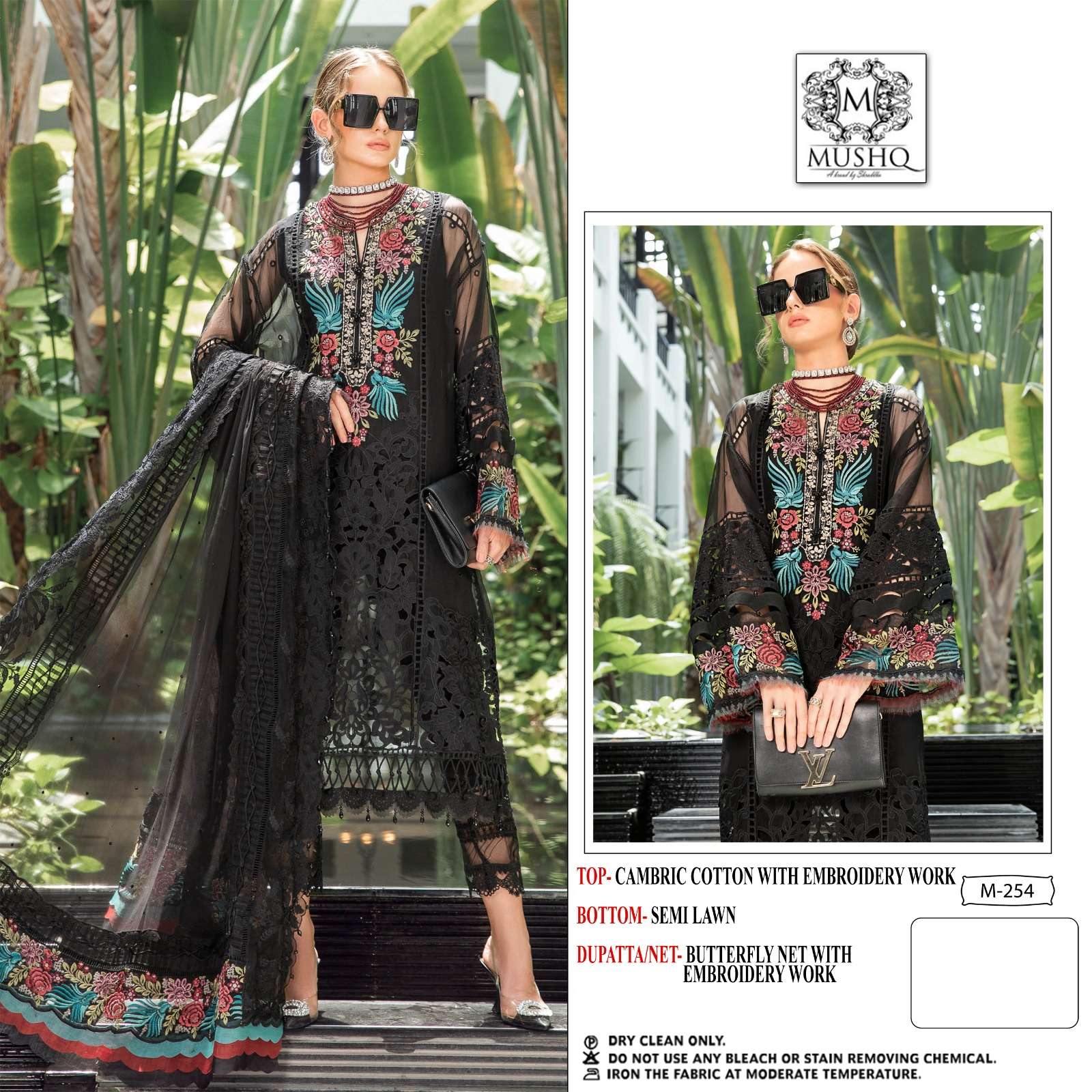 M-254 M-256 AND M-257 HITS BY MUSHQ PURE COTTON EMBROIDERY PAKISTANI DRESSES