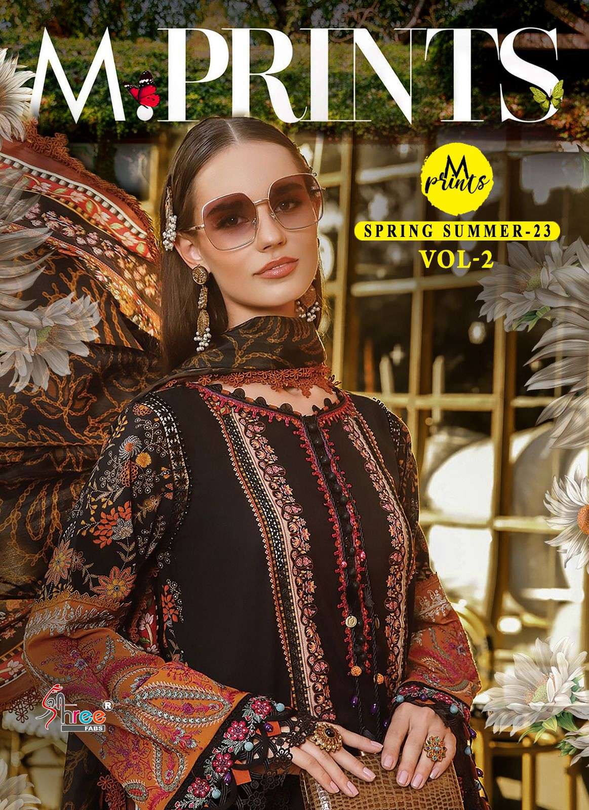 M PRINTS SPRING SUMMER 23 VOL-2 BY SHREE FABS 3062 TO 3068 SERIES COTTON WORK PAKISTANI DRESSES