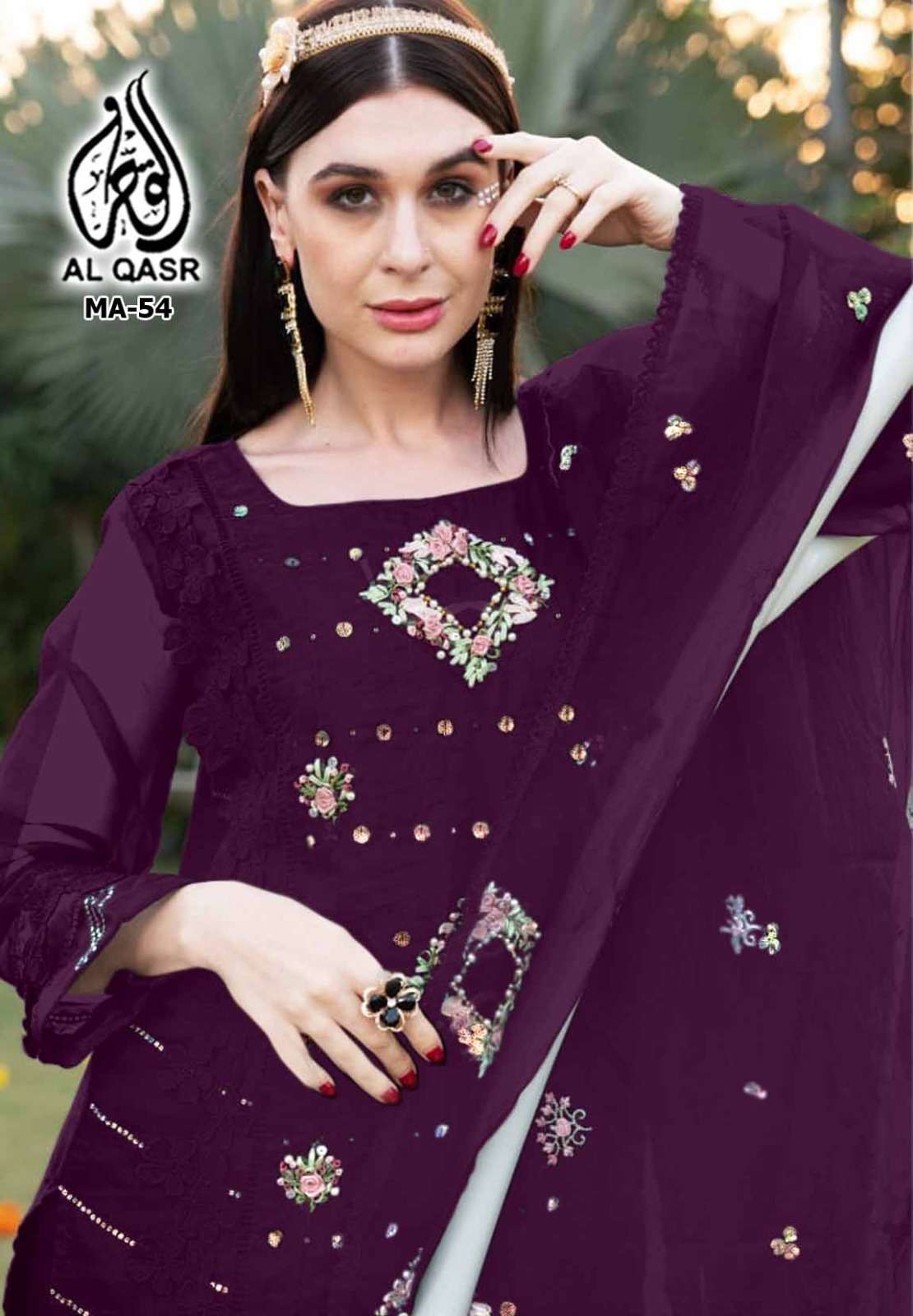 MA-54 COLOURS BY AL-QASR GEORGETTE HEAVY EMBROIDERY WORK DRESSES