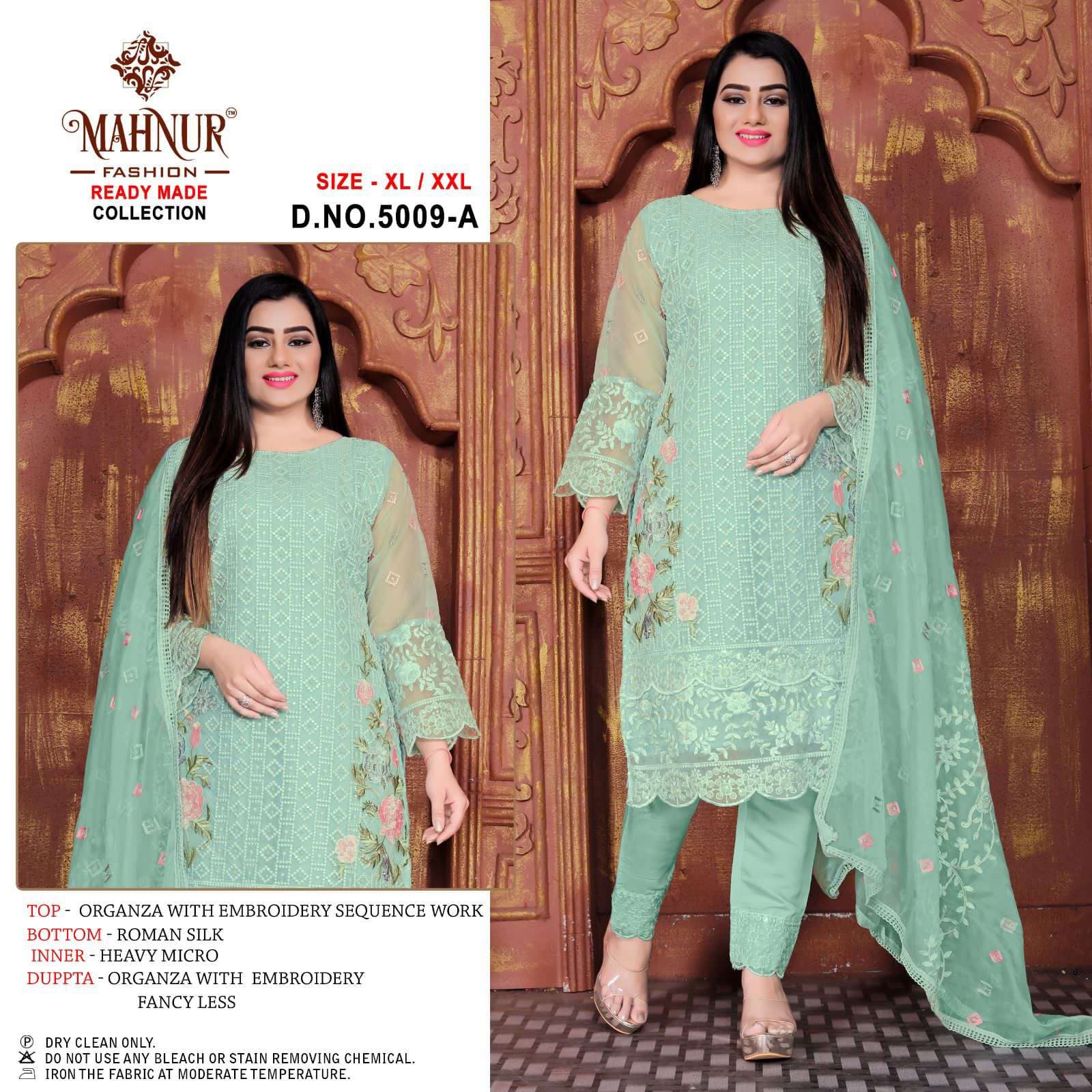 MAHNR 5009 COLOURS BY MAHNUR FASHION 5009-A TO 5009-D SERIES ORGANZA READYMADE DRESSES