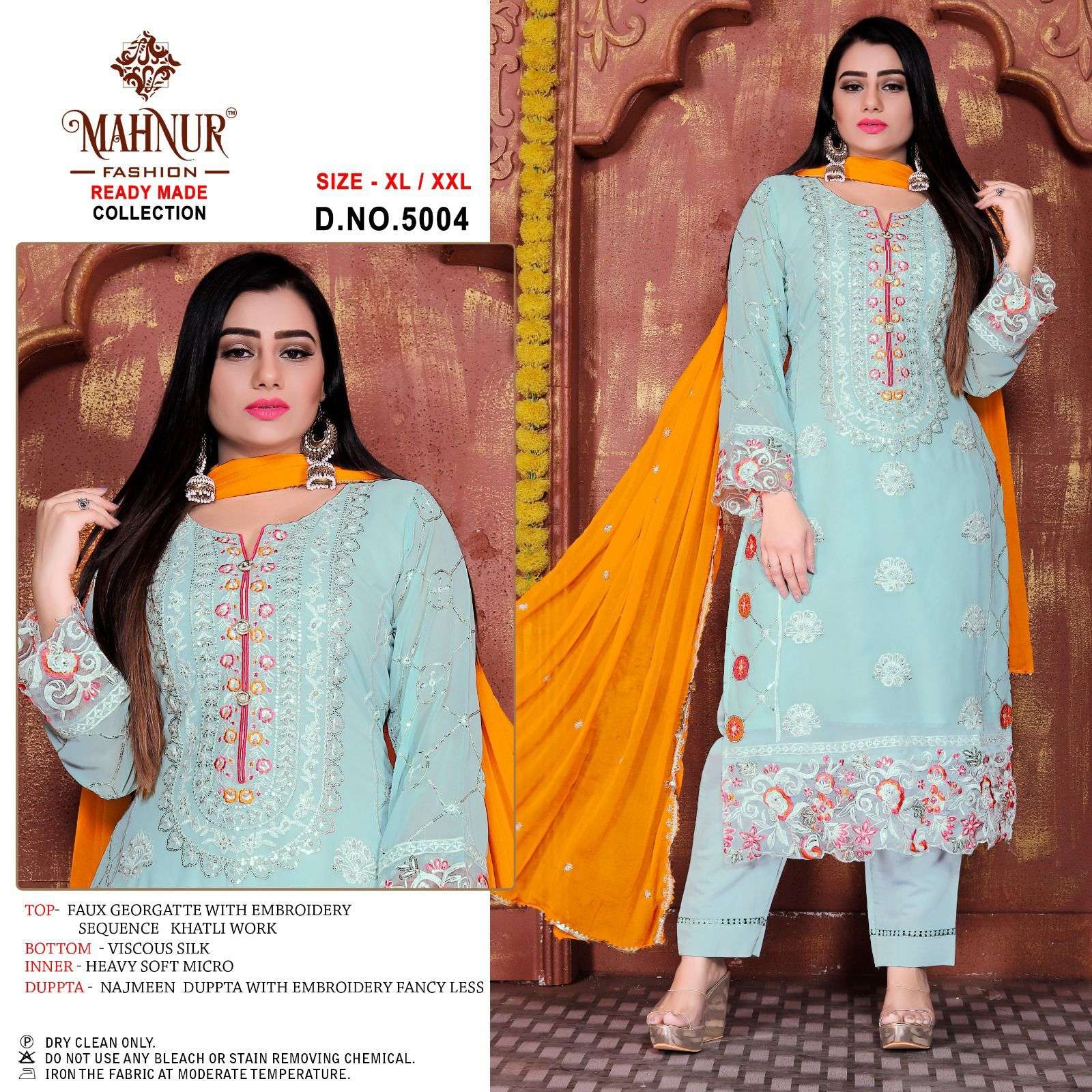 MAHNUR 5004 BY MAHNUR FASHION GEORGETTE KHATLI WORK READYMADE DRESS