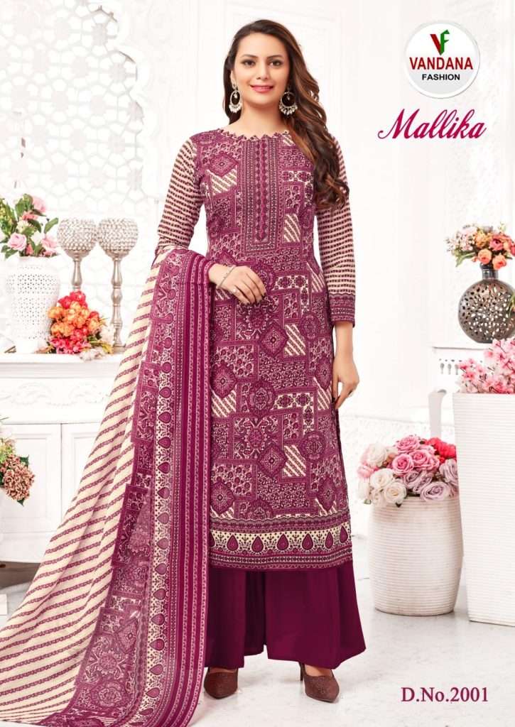 MALLIKA VOL-2 BY VANDANA FASHION 2001 TO 2010 SERIES SOFT COTTON PRINT DRESSES