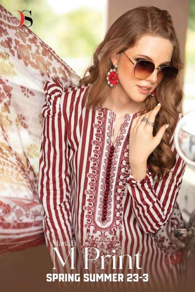 MARIA. B M PRINT SPRING SUMMER 23 VOL-3 BY DEEPSY SUITS 3331 TO 3338 COTTON WORK PAKISTANI DRESSES