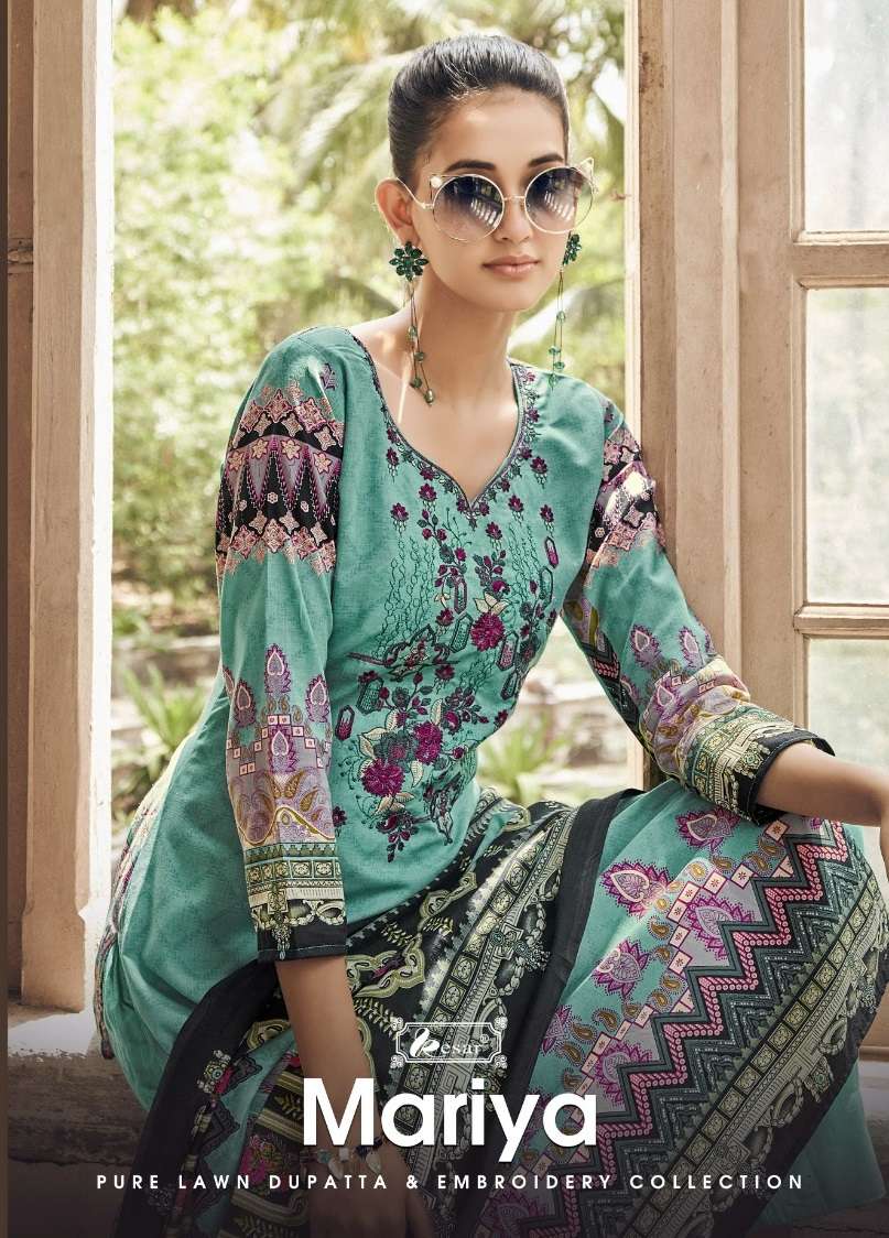 MARIYA BY KESAR 168-001 TO 168-006 SERIES PURE LAWN COTTON EMBROIDERY DRESSES