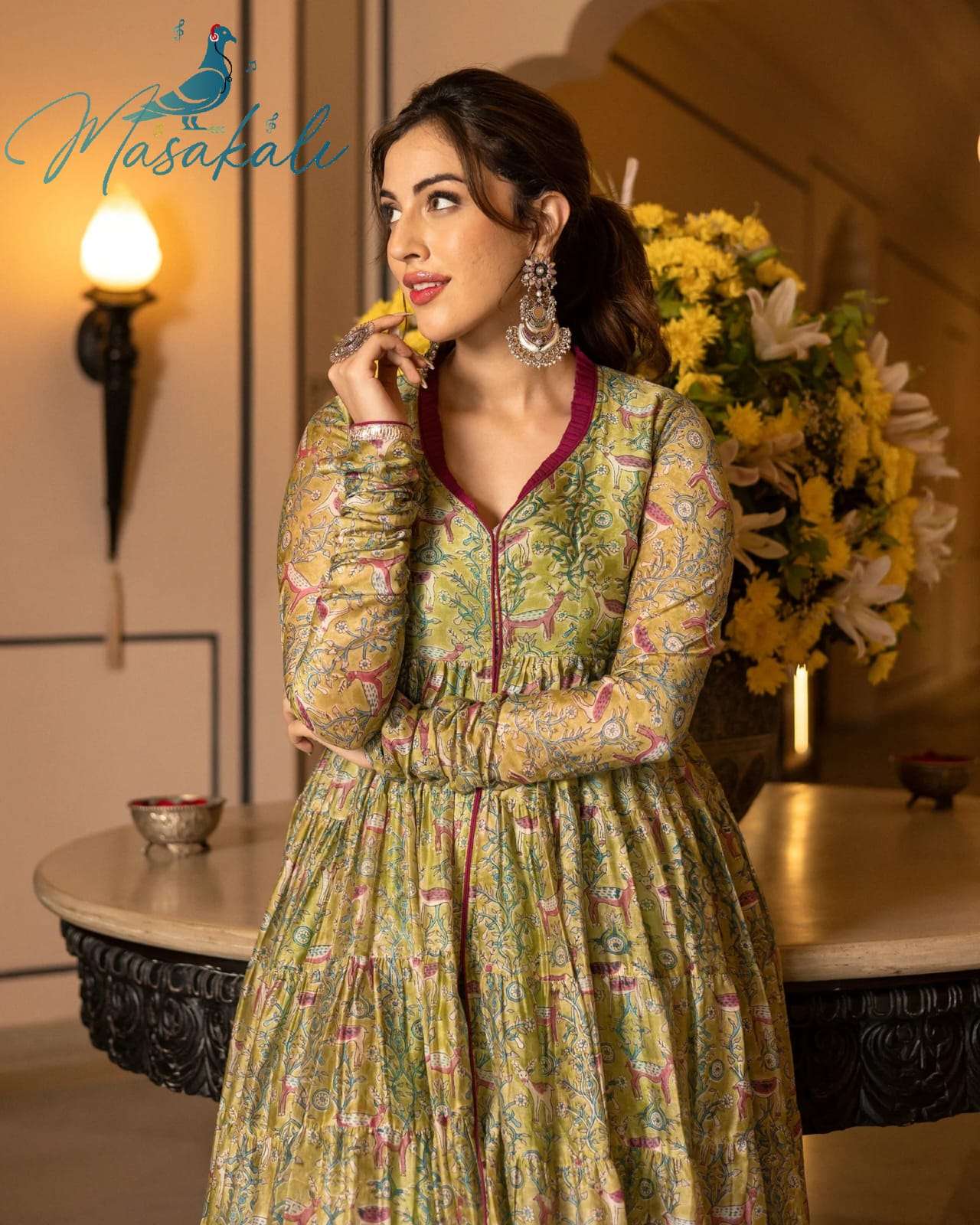 MASAKALI VOL-1 BY AQSAWHOLESALE SOFT CHANDERI SILK READYMADE ANARKALI SUITS