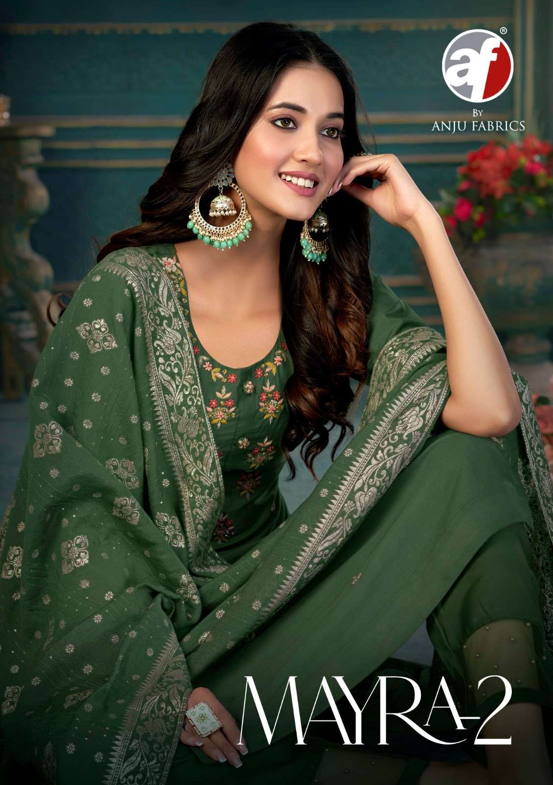 MAYRA VOL-2 BY ANJU FABRICS 3151 TO 3156 SERIES VISCOSE SILK WORK READYMADE DRESSES