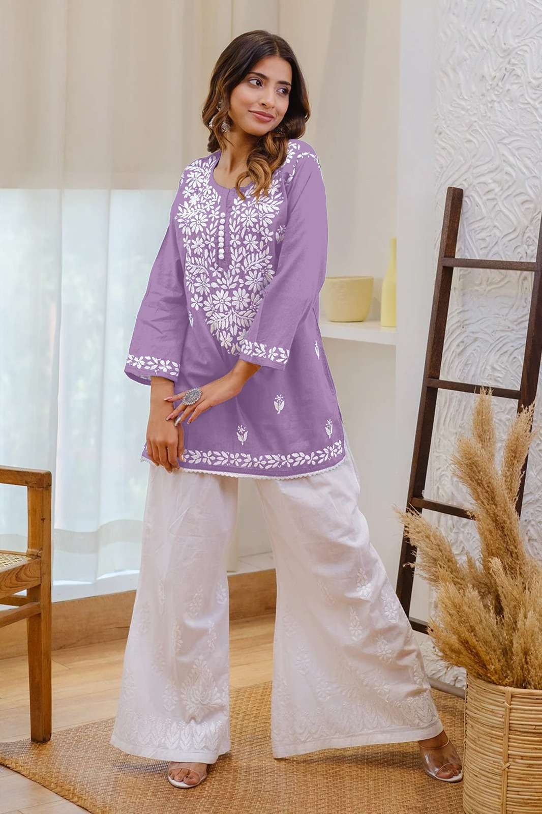 MF-416 COLOURS BY AQSAWHOLESALE RAYON COTTON EMBROIDERY CO-ORD SETS