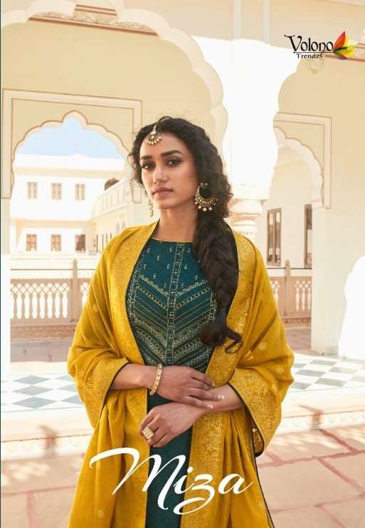 MIZA BY VOLONO TRENDZ 1001 TO 1006 SERIES JAAM SATIN EMBROIDERY DRESSES