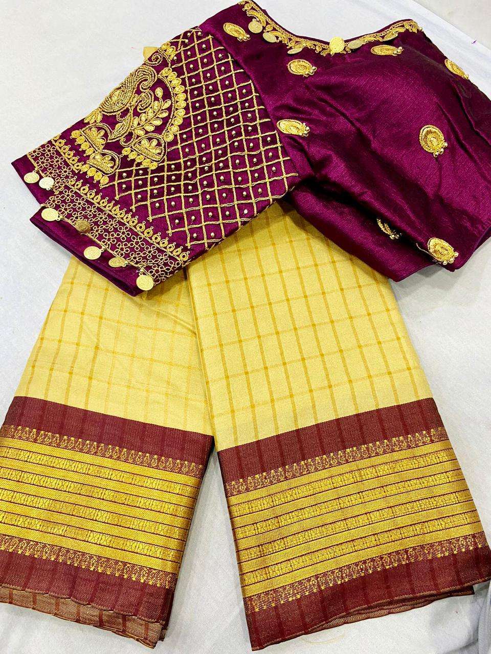 MORNI VOL-1 BY AQSAWHOLESALE RICH COTTON SILK WORK STITCHED SAREES