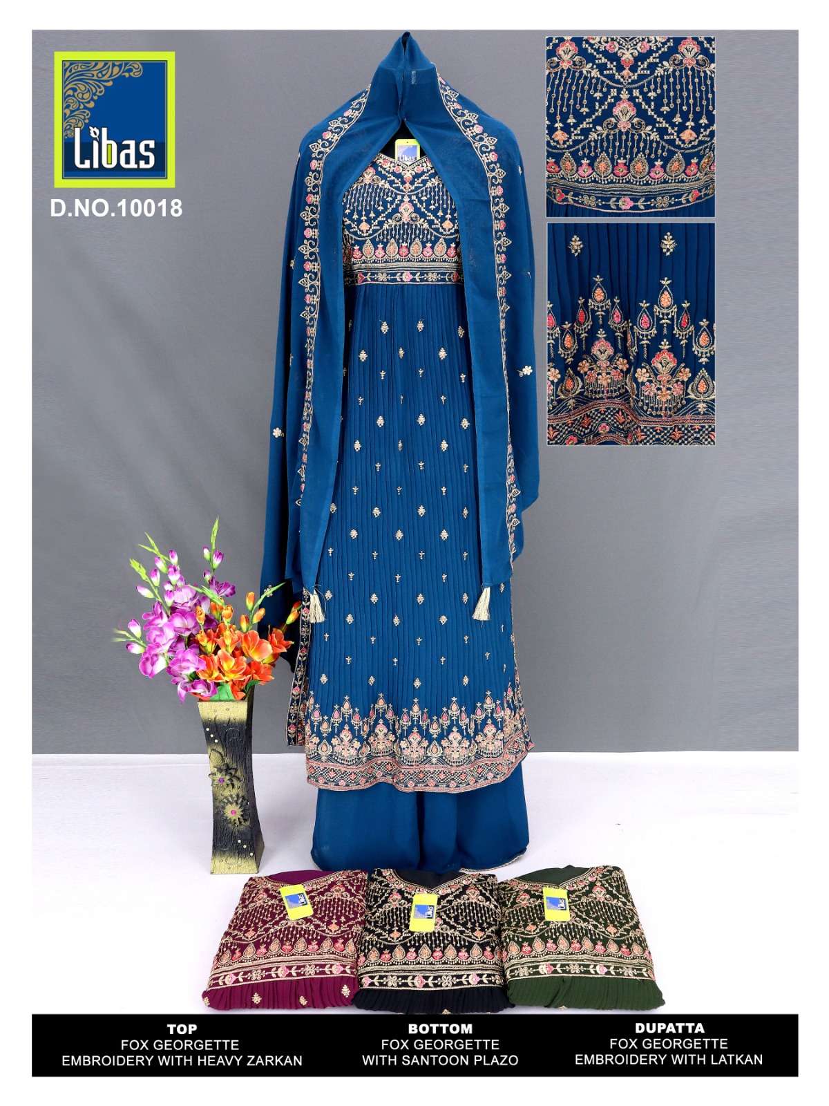 NAYRA COLOURS BY LIBAS 1008 TO 10021 BY LIBAS FAUX GEORGETTE WORK READYMADE DRESSES