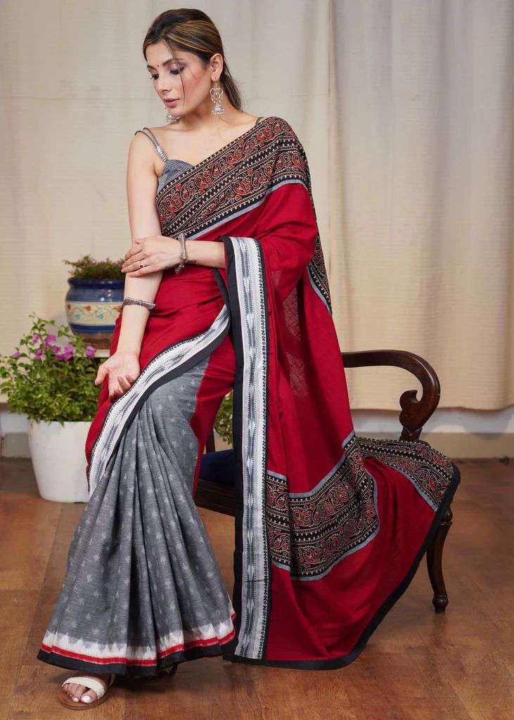 NT-288 BY AQSAWHOLESALE HEAVY MODAL SILK PRINT CASUAL SAREE