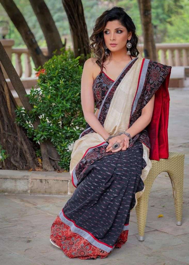 NT-300 BY AQSAWHOLESALE HEAVY MODAL SILK PRINT CASUAL SAREE