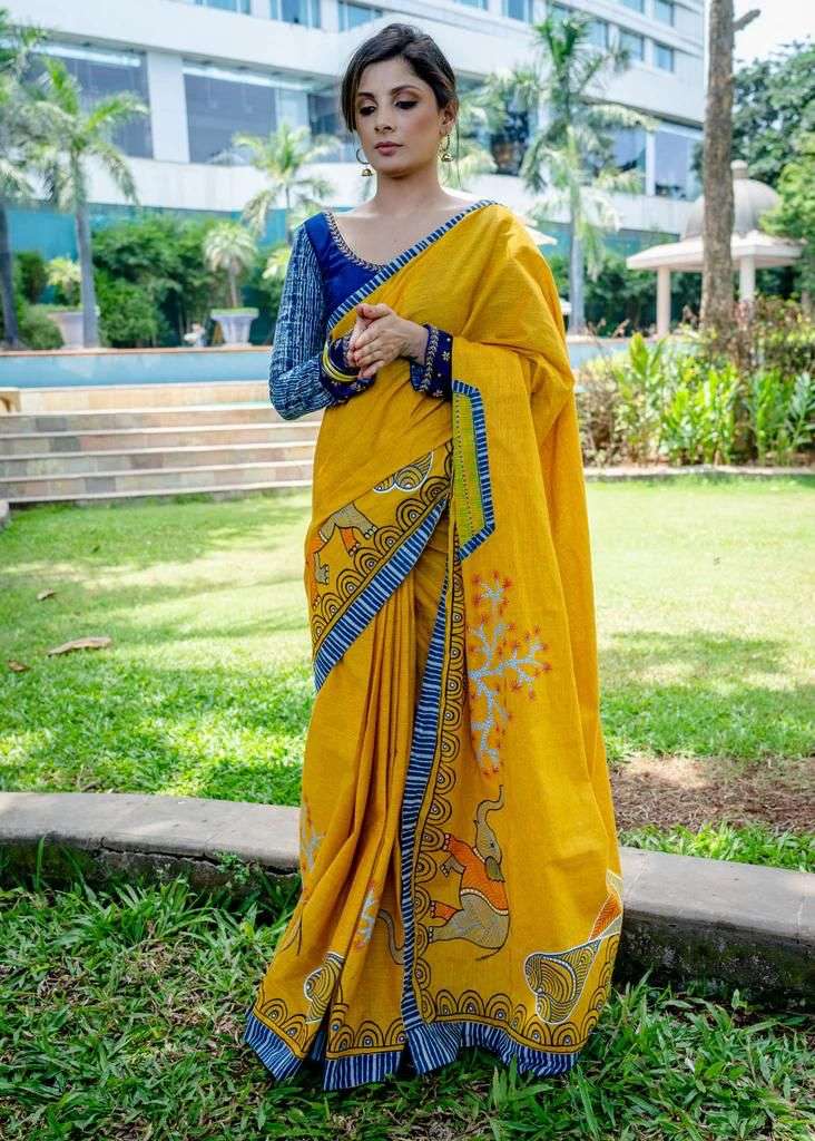 NT-307 BY AQSAWHOLESALE PURE MULMUUL COTTON SILK PRINT CASUAL SAREE