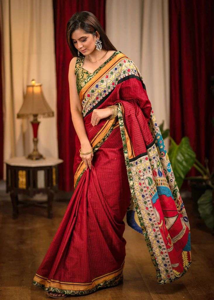 NT-466 BY AQSAWHOLESALE HEAVY MODAL SILK PRINT CASUAL SAREE