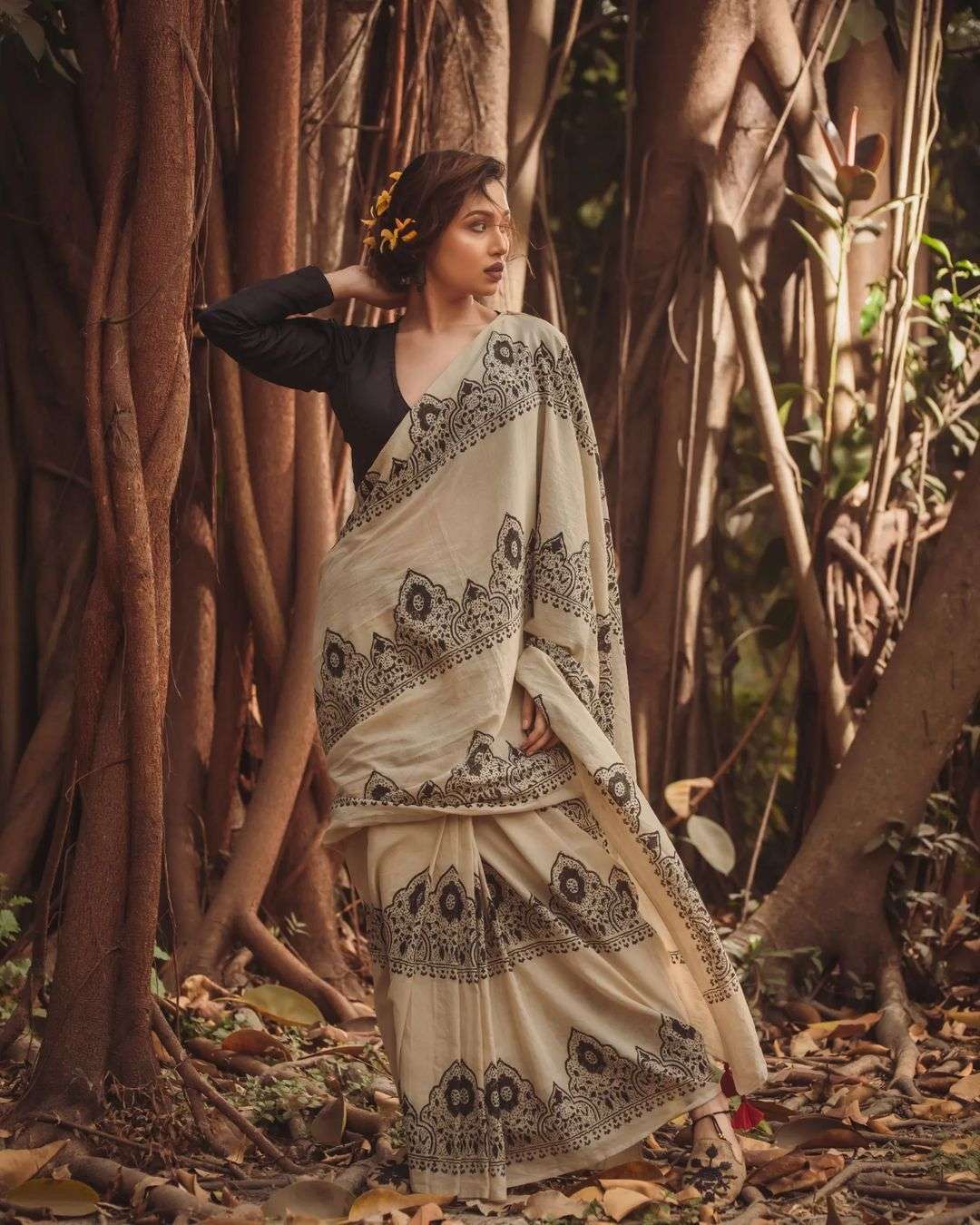 NT-473 BY AQSAWHOLESALE PURE MULMUL COTTON SILK PRINT CASUAL SAREE