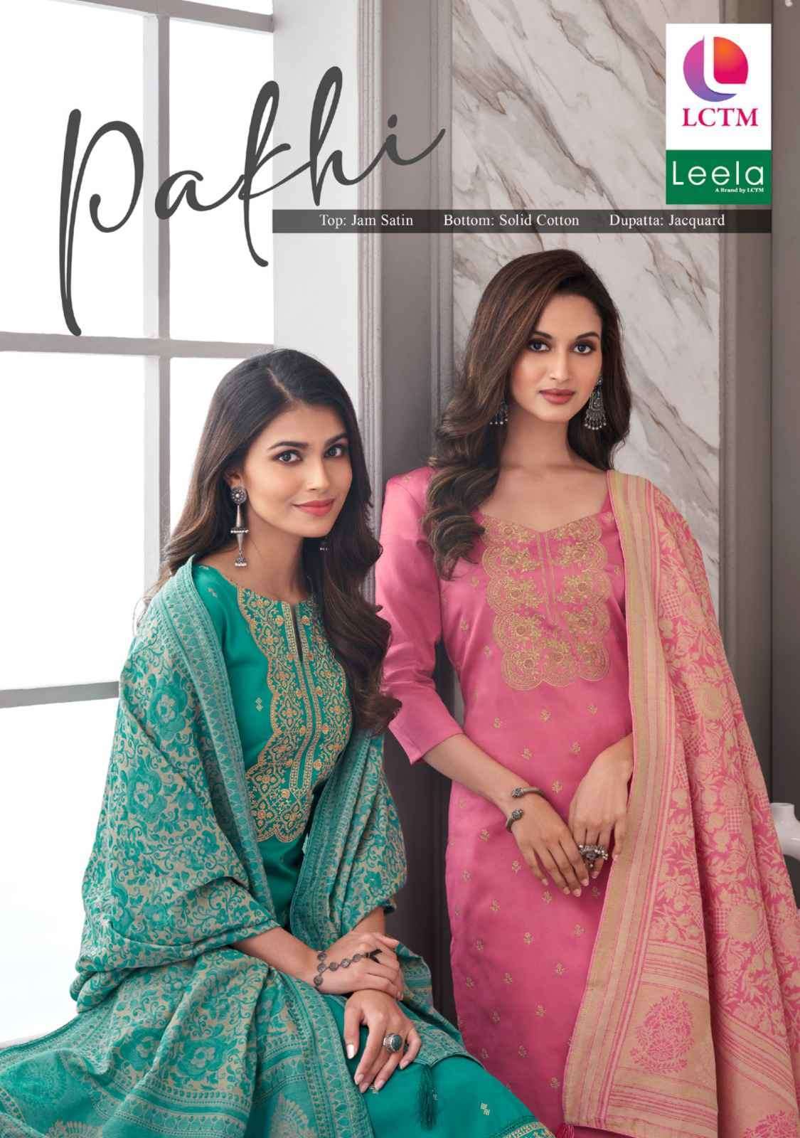 PAKHI BY LEELA 1001 TO 1006 SERIES JAM SILK DESIGNER WORK DRESSES