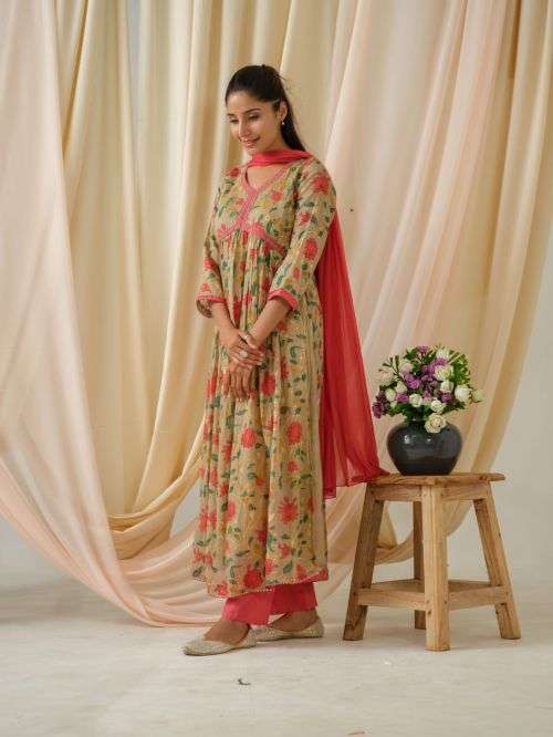 PSYNA 2120 HIT DESIGN BY PSYNA MAL MAL EMBROIDERY READYMADE NAYRA DRESSES