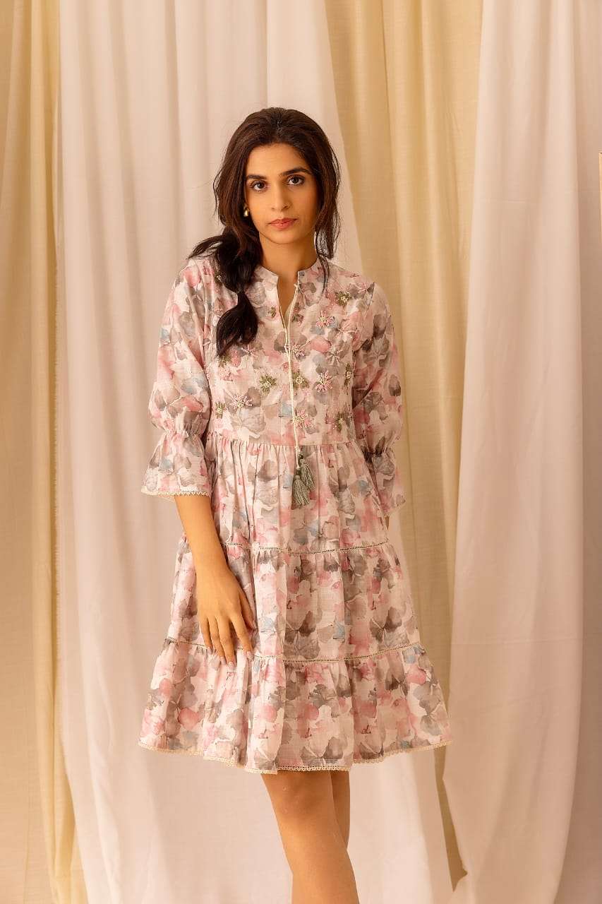 PSYNA 2140 BY PSYNA LINEN PRINT WORK TUNICS