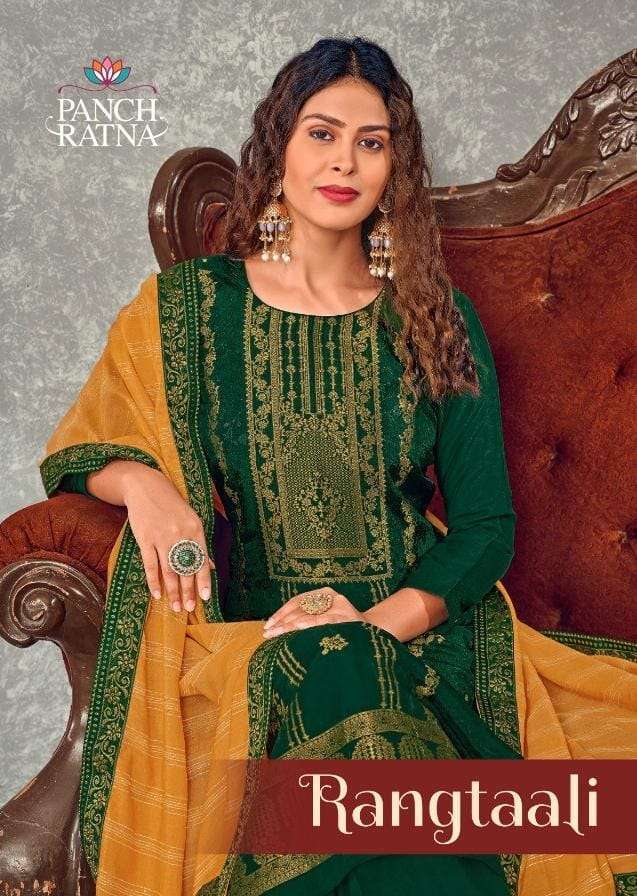 RANGTAALI BY PANCH RATNA 12071 TO 12075 SERIES VISCOSE DOLA SILK WORK DRESSES