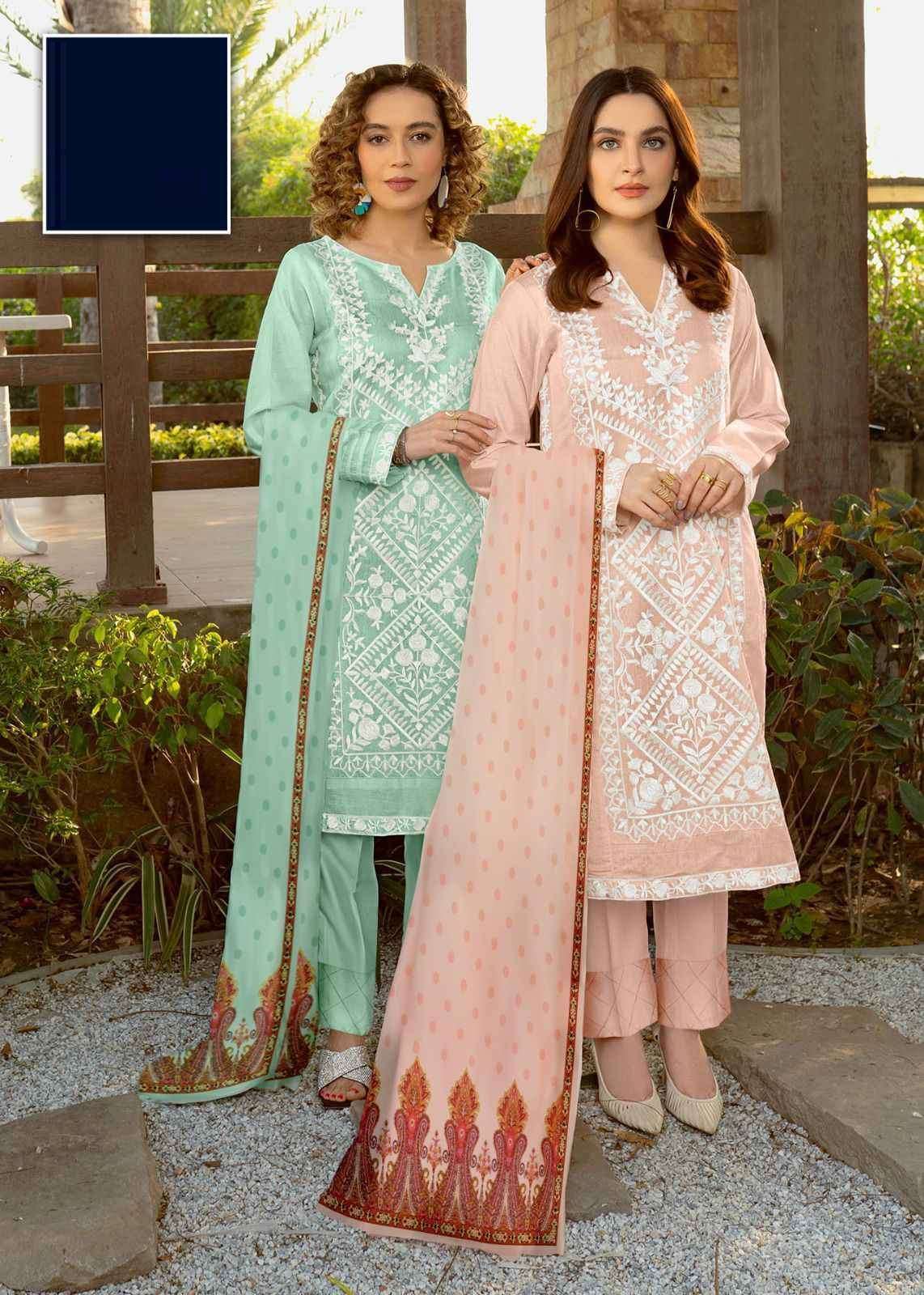 RC 118 NX BY AQSAWHOLESALE EMBRODIERY WORK FANCY FABRIC STITCHED DRESSES