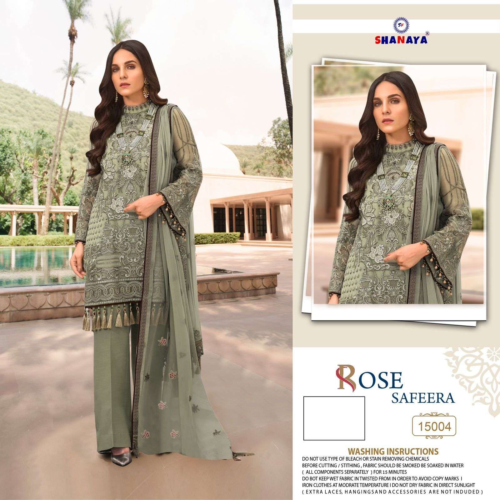 ROSE SAFEERA S-15004 BY SHANAYA FASHION FAUX GEORGETTE WORK PAKISTANI DRESS