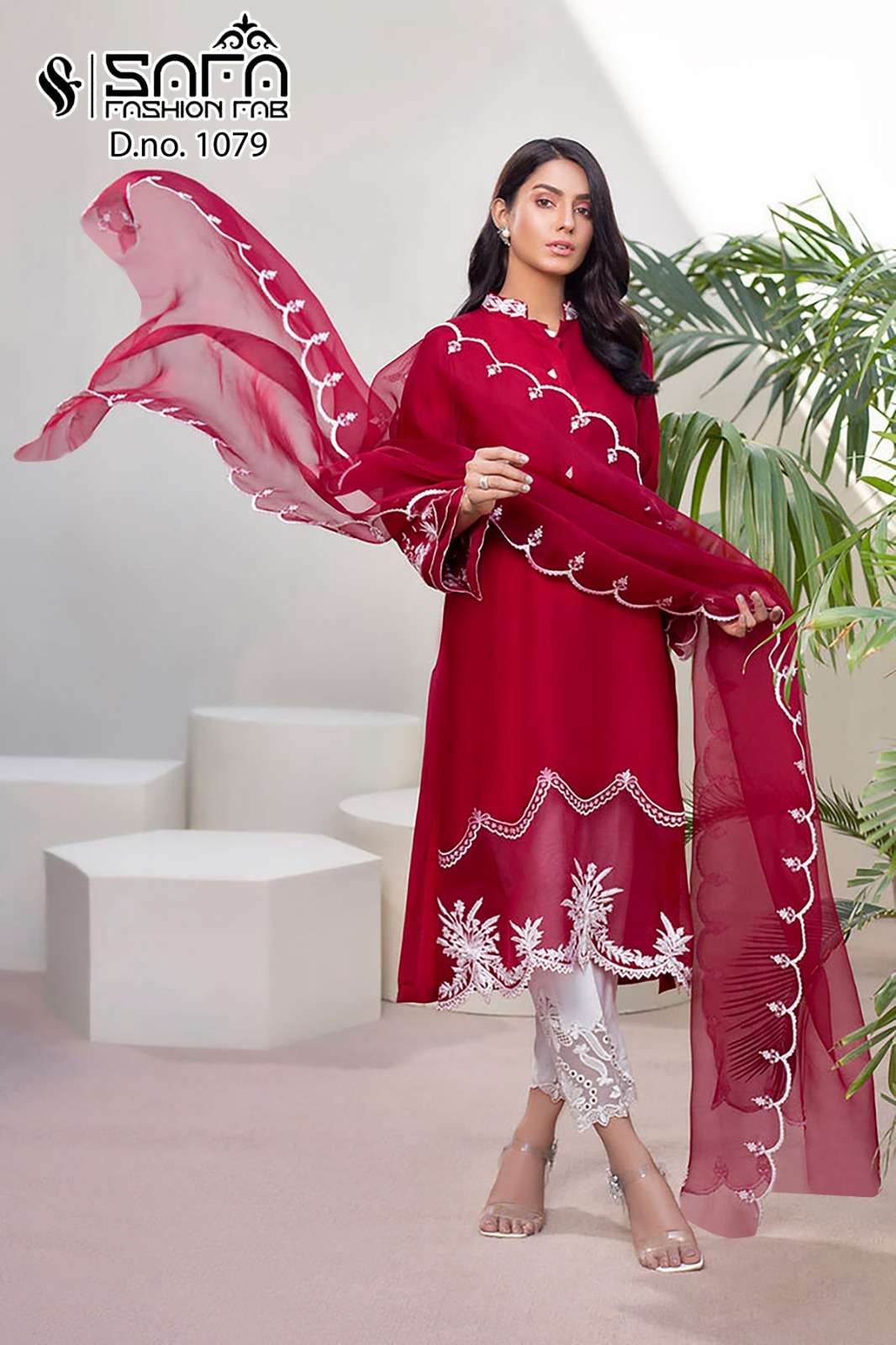 SAFA 1079 COLOURS BY SAFA FASHION FAB GEORGETTE HEAVY WORK READYMADE DRESSES