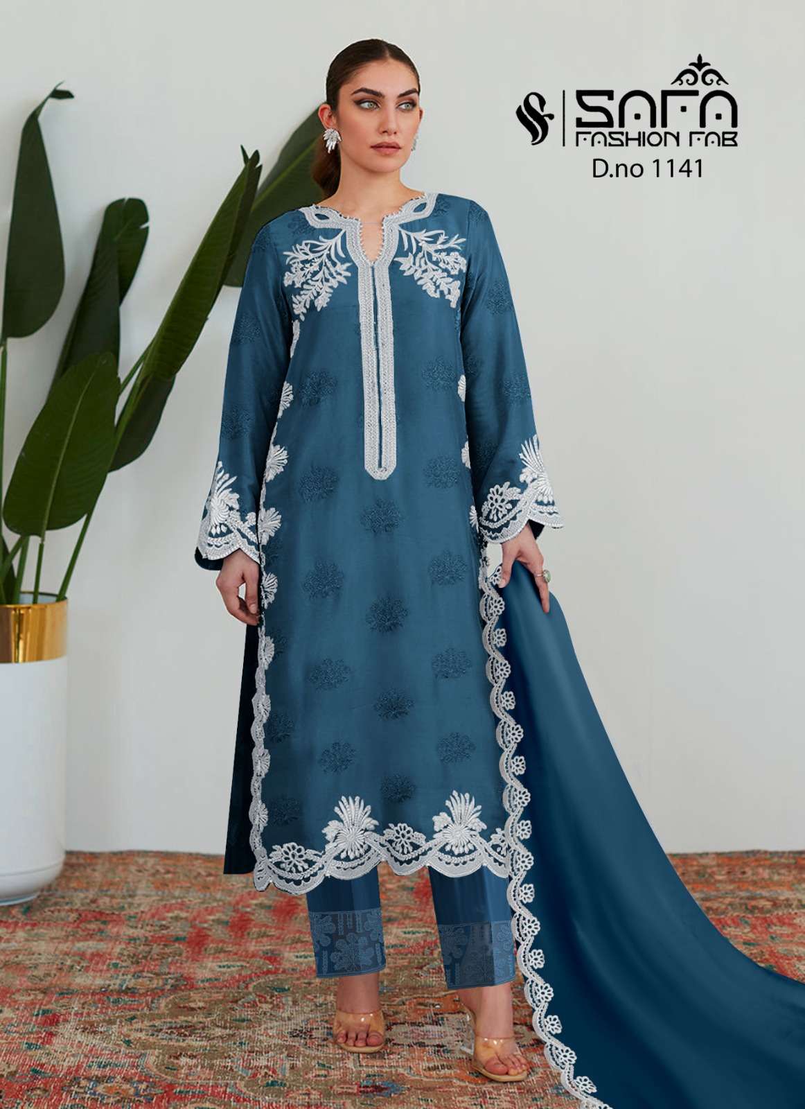 SAFA 1141 COLOURS BY SAFA FASHION FAB GEORGETTE HEAVY WORK READYMADE DRESSES