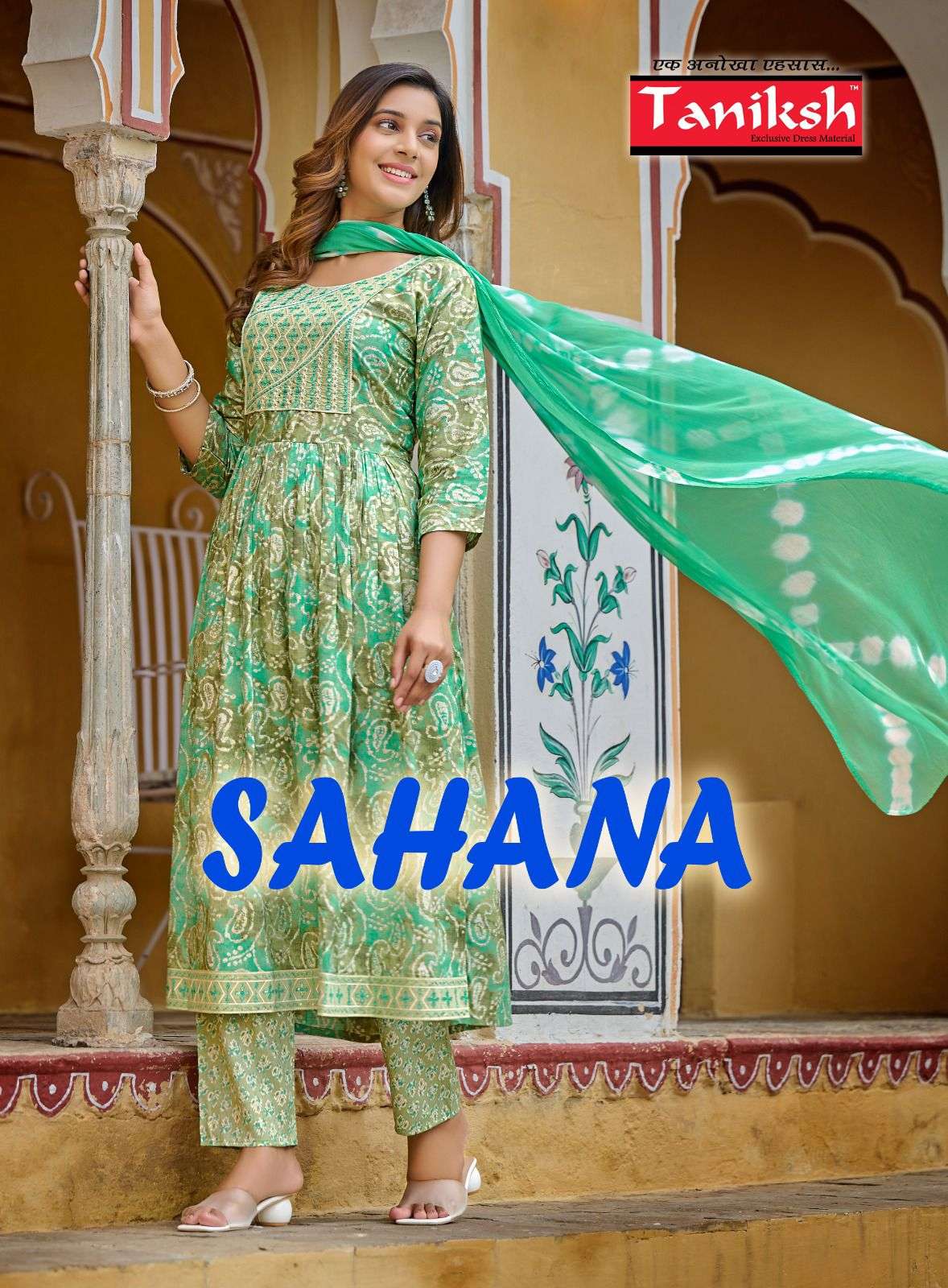 SAHANA VOL-1 BY TANIKSH 101 TO 108 SERIES RAYON EMBROIDERY READYMADE NAYRA DRESSES