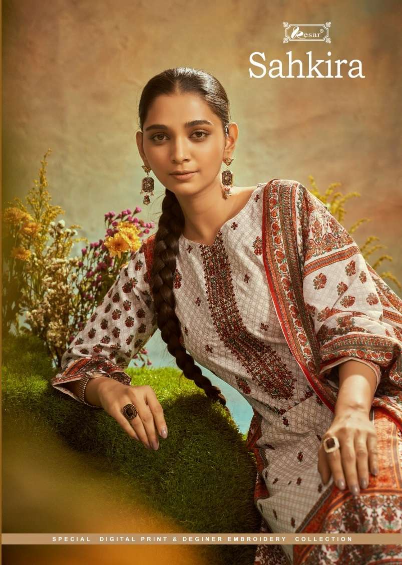 SAHRIKA BY KESAR 178-001 TO 178-006 SERIES PURE LAWN PRINT EMBROIDERY DRESSES