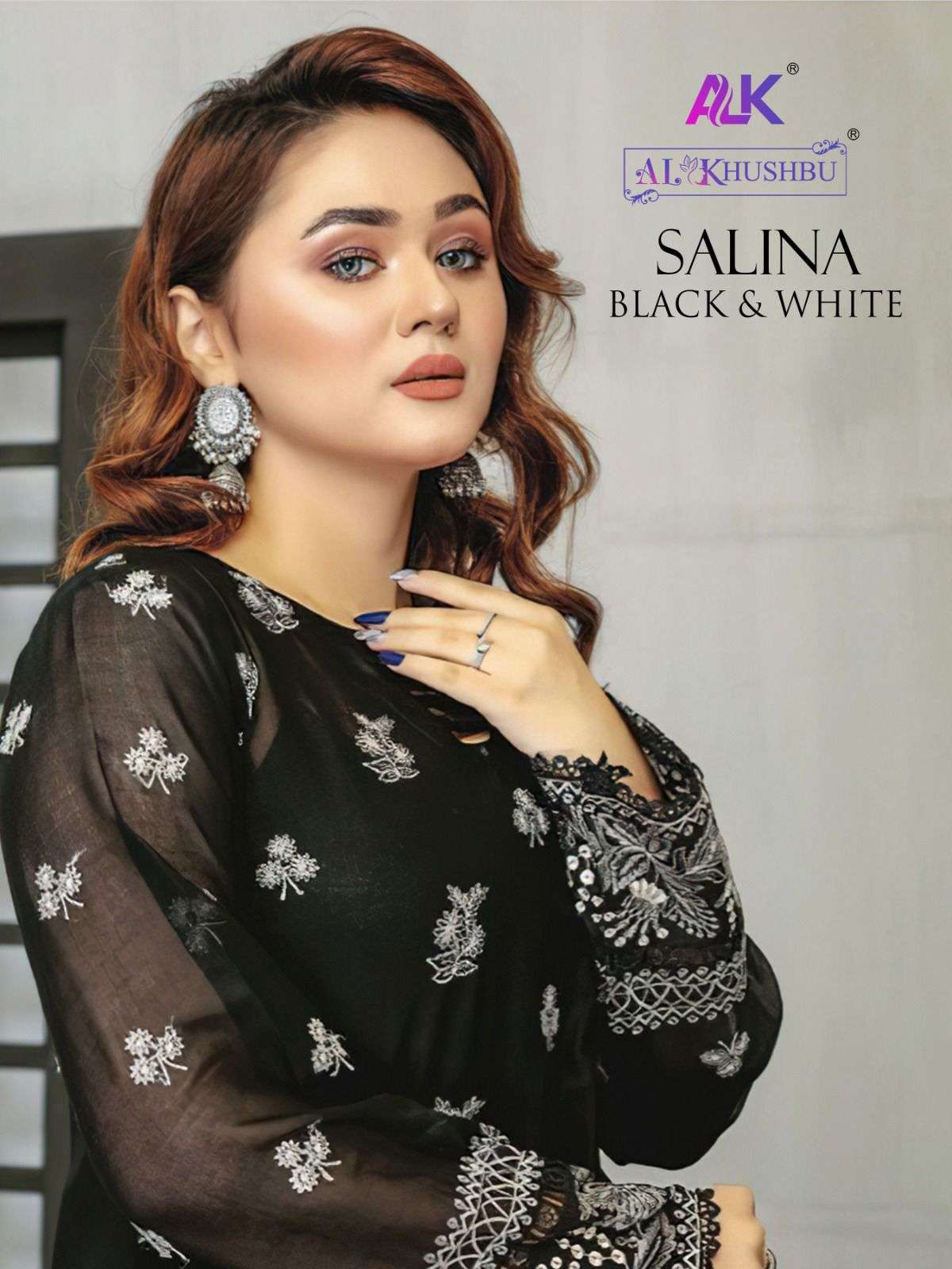 SALINA BY AL KHUSHBU 5023 TO 5025 SERIES CAMBRIC COTTON EMBROIDERY PAKISTANI DRESSES