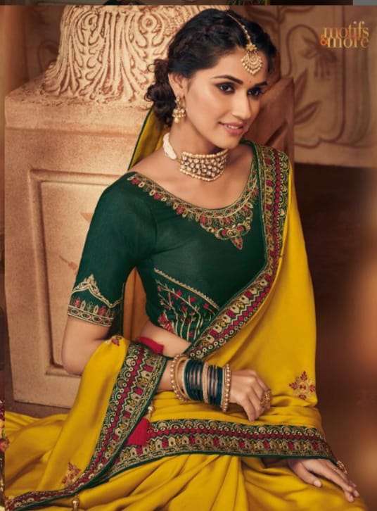 SANGINI BY AQSAWHOLESALE ROYAL VICHITRA SILK HEAVY WORK SAREE