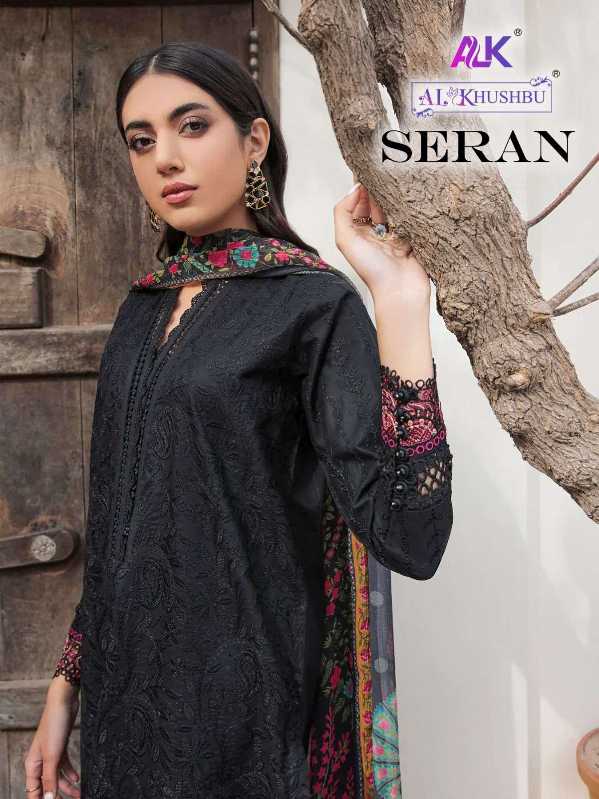 SERAN BY AL KHUSHBU 5021 AND 5022 SERIES CAMBRIC COTTON EMBROIDERY PAKISTANI DRESSES