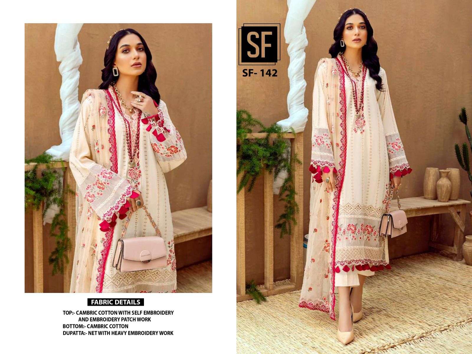 SF-142 HIT DESIGN BY AQSAWHOLESALE COTTON EMBROIDERY PAKISTANI DRESS