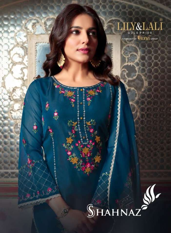 SHAHNAZ BY LILY & LALI 12301 TO 12306 SERIES ORGANZA EMBROIDERY READYMADE DRESSES