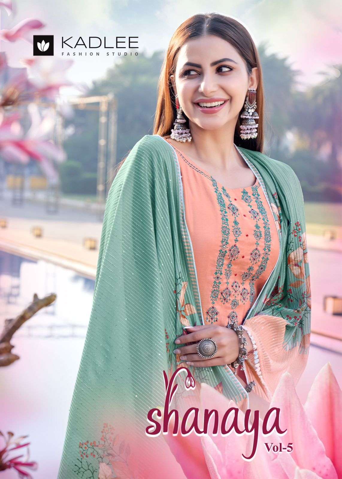 SHANAYA VOL-5 BY KADLEE 5025 TO 5030 SERIES RAYON EMBROIDERY READYMADE DRESSES