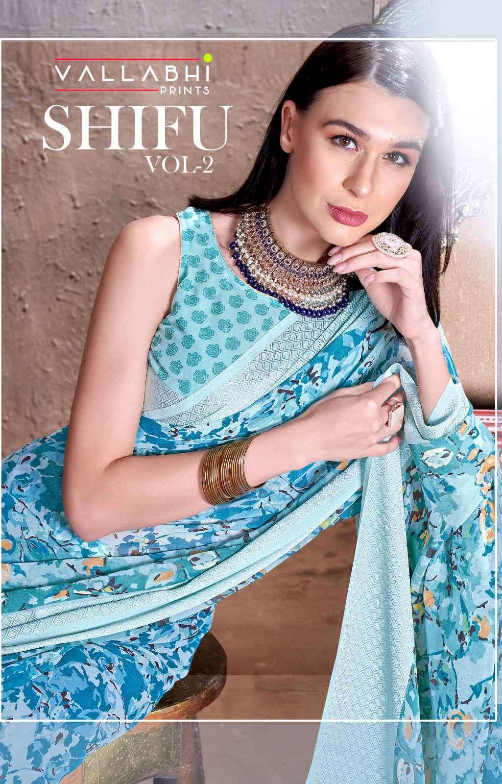 SHIFU VOL-2 BY VALLABHI PRINTS 21391 TO 21396 SERIES GEORGETTE PRINT SAREES