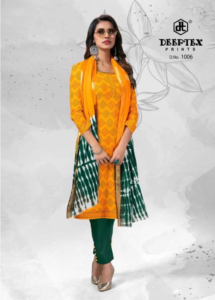 TRADITION VOL-10 BY DEEPTEX 1001 TO 1010 SERIES SOFT PURE COTTON PRINT DRESSES