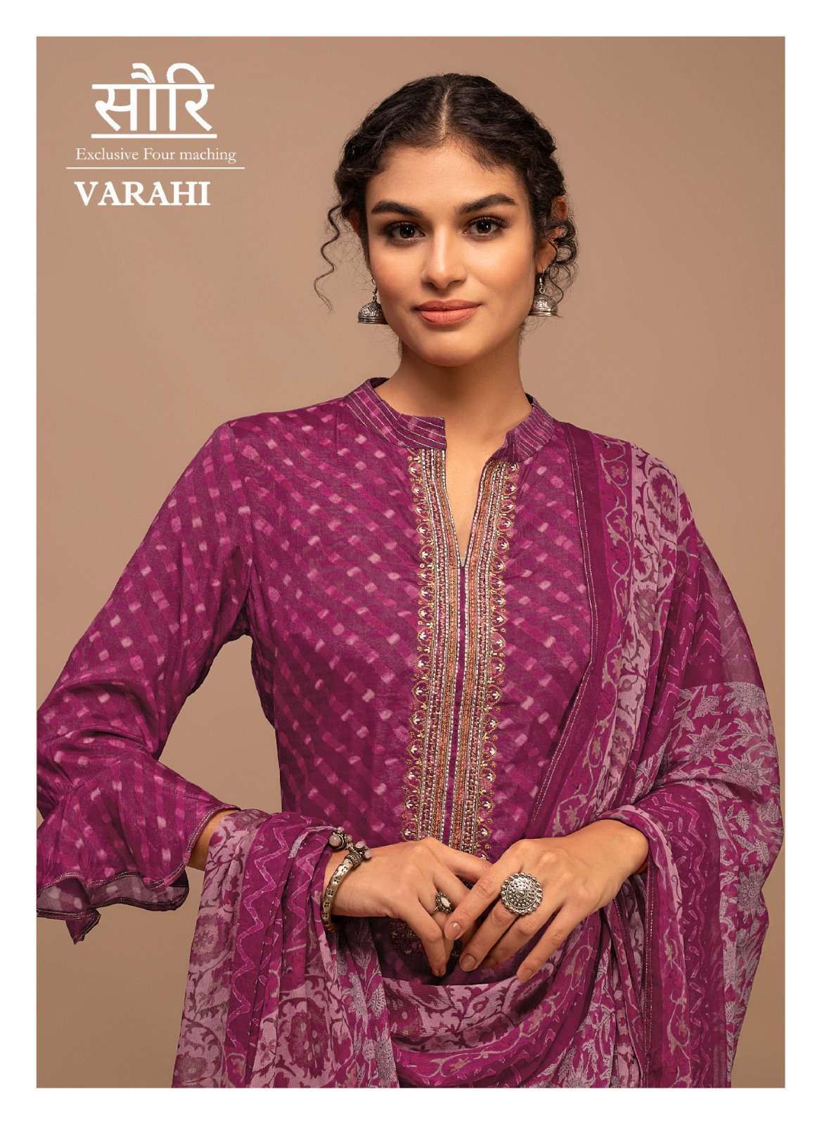 VARAHI BY SAANJA 1797 TO 1799 SERIES VISCOSE MUSLIN PRINT WORK DRESSES