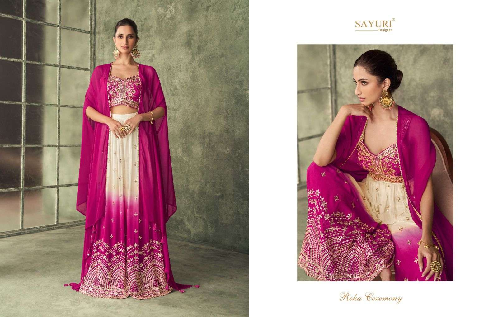 WEDDING ATTIRES NX BY SAYURI GEORGETTE SILK HEAVY WORK WEDDING WEAR COLLECTION