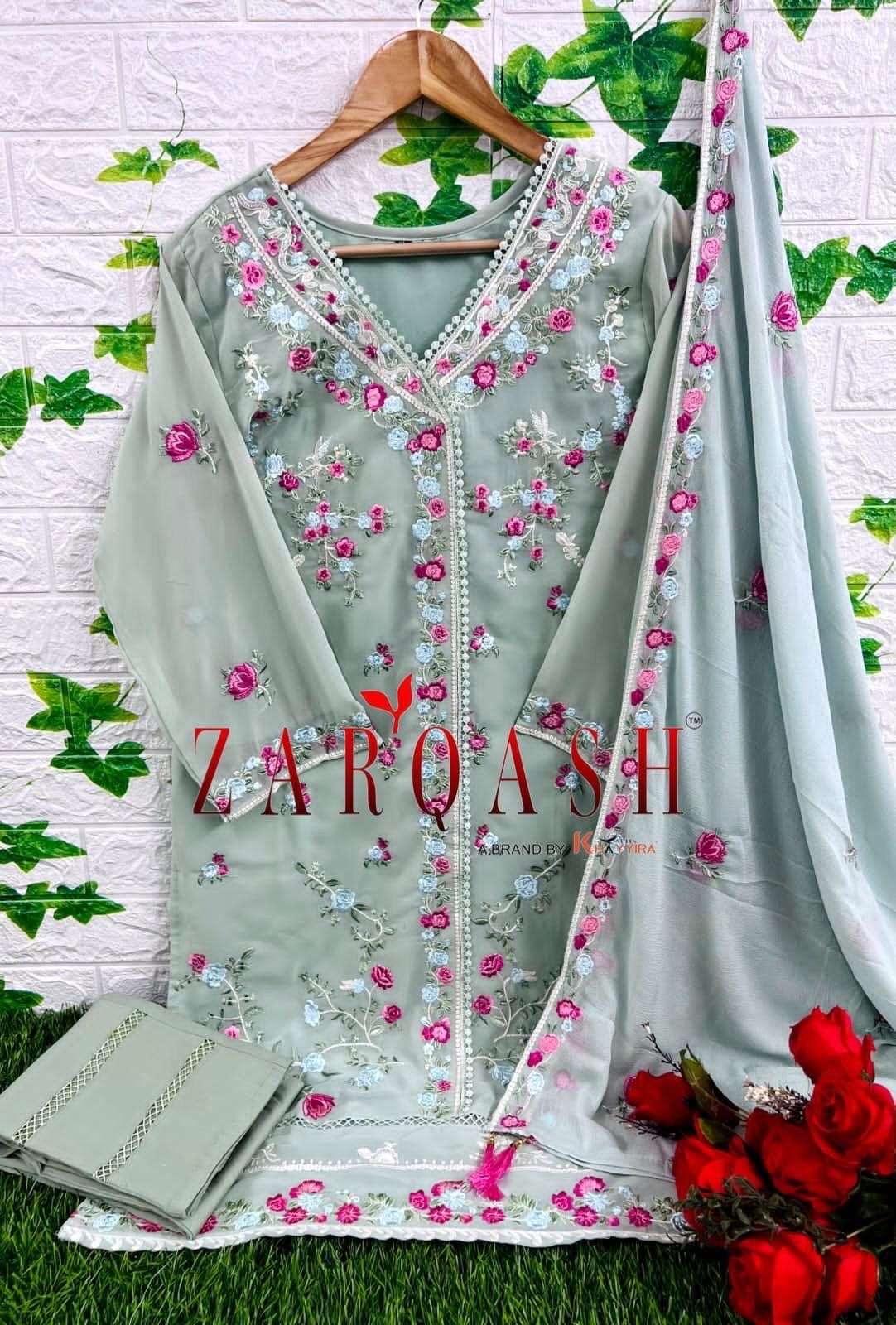 Z-147 COLOURS BY ZARQASH FAUX GEORGETTE WORK READYMADE PAKISTANI DRESSES